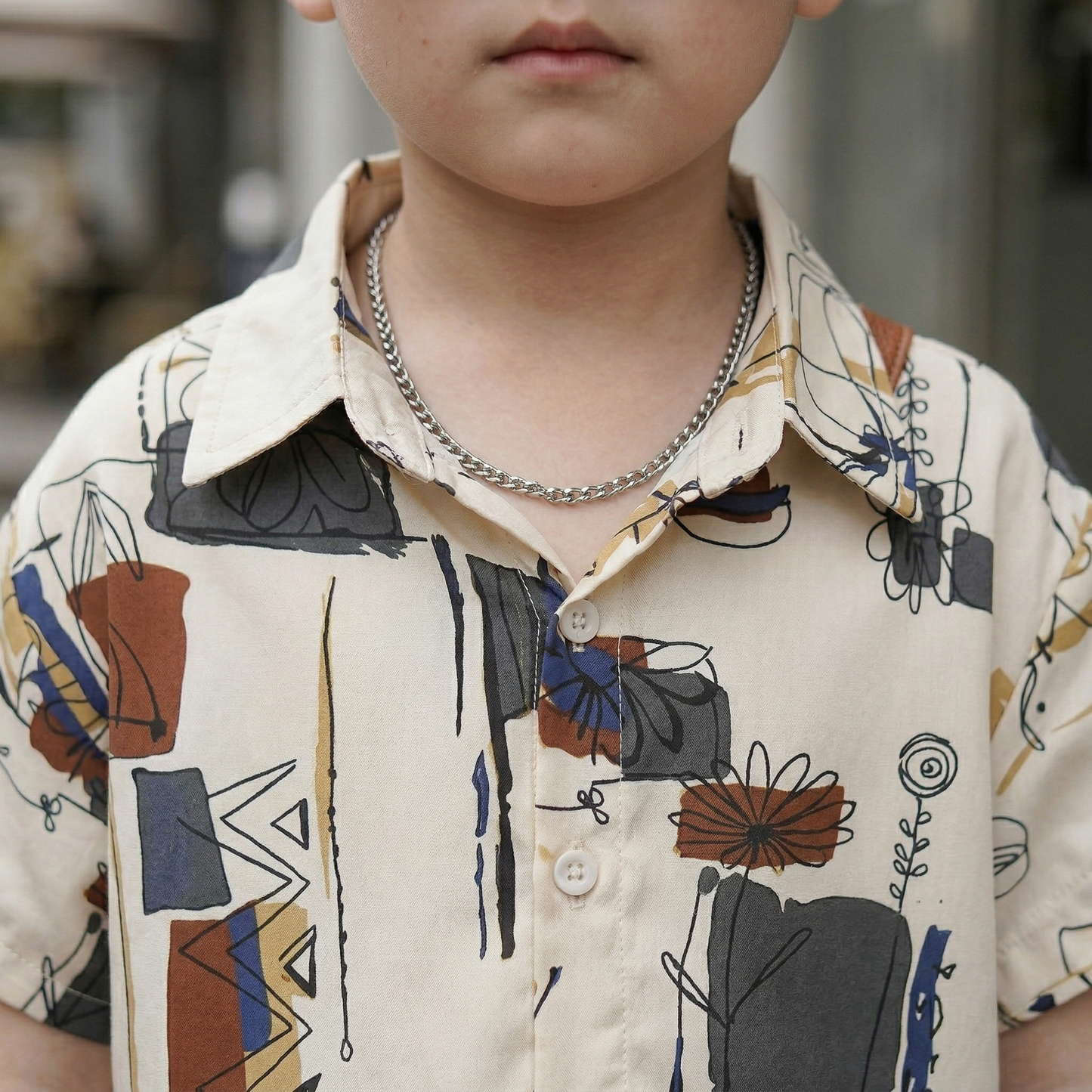 Mini Artist Printed Shirt & Shorts Set