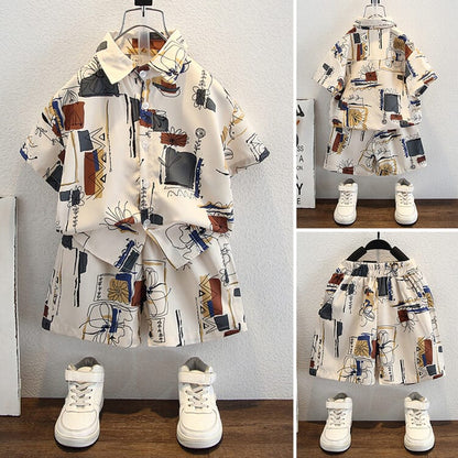 Mini Artist Printed Shirt & Shorts Set